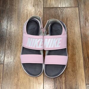 Nike Pink and Gray Women's Sandals